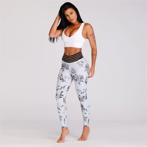 Floral Print Women's Leggings - Picture 10 of 10